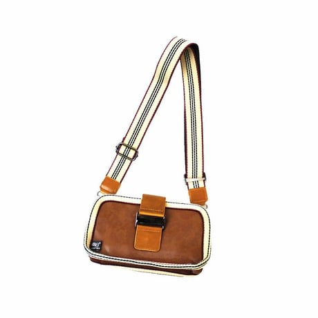 retro stripe strap mini cross bag /3color　VG1214