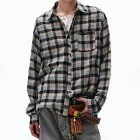 oversized check cotton shirt　VG1004
