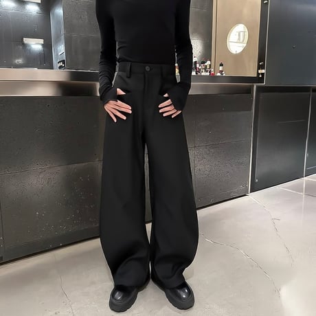 minimal drape wide slacks /2color　VM1154