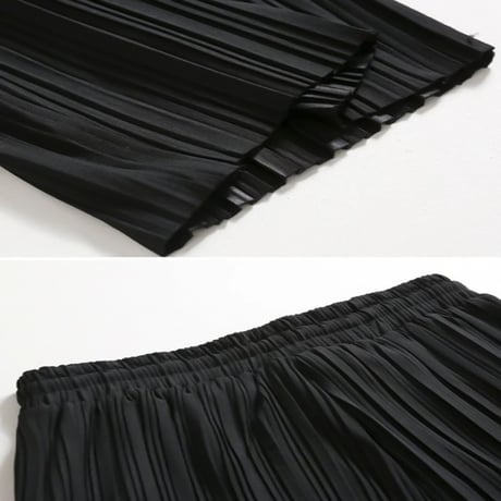 pleats straight easy pants /2color　VG1073
