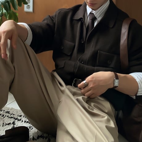 classic vertical stripe relax shirt /3color　VG1104
