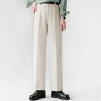 minimal tucked wide slacks /3color　VM1122