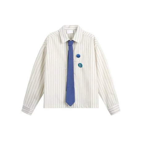 decorated classic stripe shirt　VG1176
