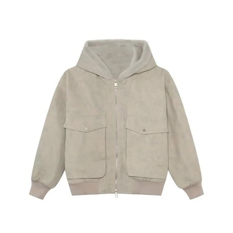 loose fit suede boa jacket　VG1218