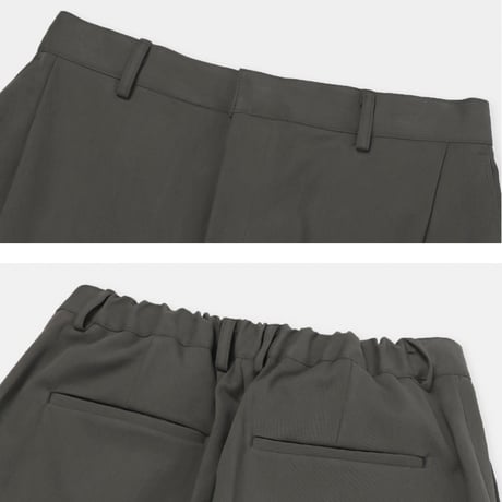 overfit curved wide slacks /4color　VG1120