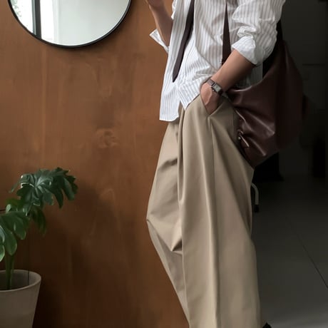 classic vertical stripe relax shirt /3color　VG1104