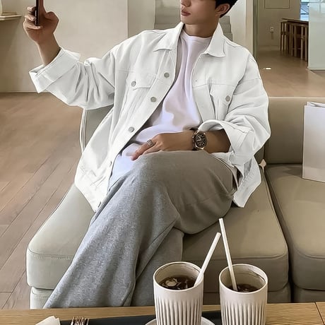 oversized white jacket　VG1332