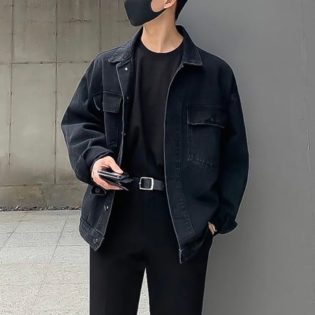 oversized washed denim jacket /2color　VG1319