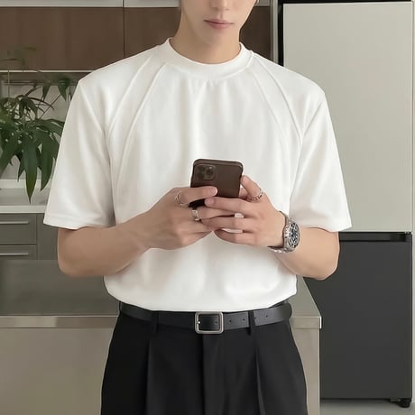 minimal seam line raglan tee /3color　VM1110