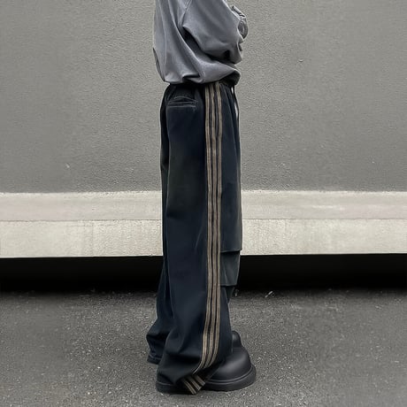 side stripe vintage wide denim　VM1056