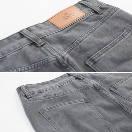 basic wide straight denim pants /2color　VG1054