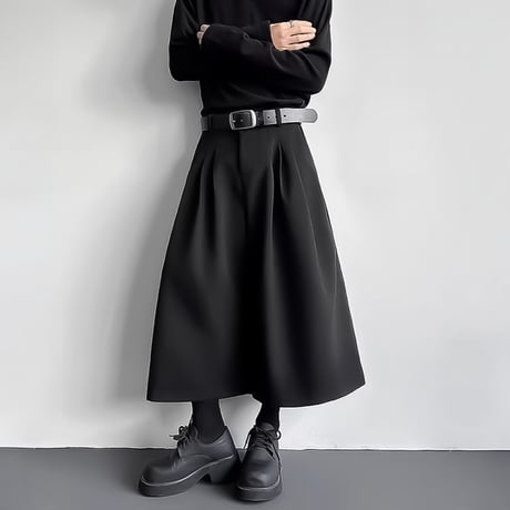 deep tuck wide gaucho pants　VM1150