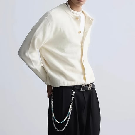 minimal loose round cardigan /2color　VM1041
