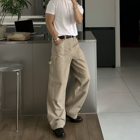 vintage washed carpenter pants /3color　VG1121