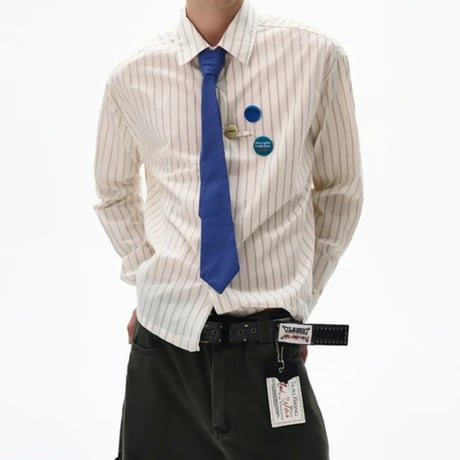 decorated classic stripe shirt　VG1176
