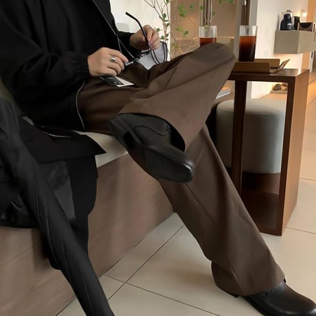 volume wide straight slacks /3color　VG1052