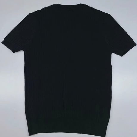 minimal rib knit half tee /4color　VG1289