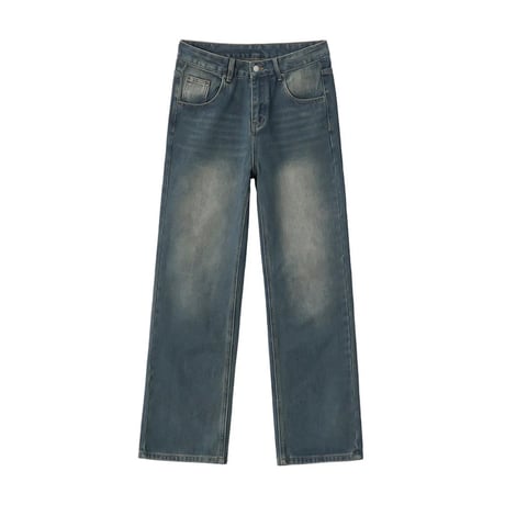 gradient wash wide straight denim　VG1055