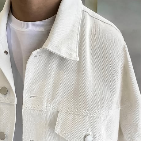 oversized white jacket　VG1332