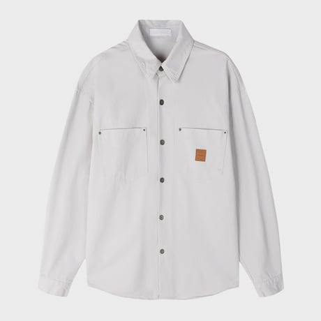 vintage patch overfit work shirt /6color　VG1106