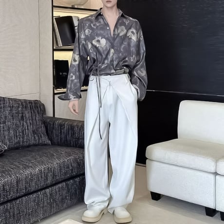 minimal layered wide slacks　VM1146