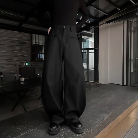 minimal drape wide slacks /2color　VM1154