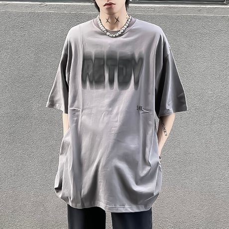 blur logo oversized tee /4color　VM1038