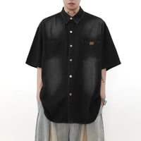 distressed wide work pants /2color　VM1026