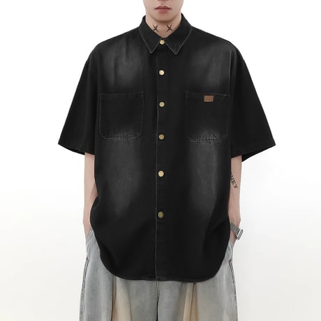 distressed wide work pants /2color　VM1026
