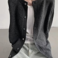 minimal relaxed crew cardigan /2color　VM1042