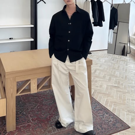 coated oversized shirt /3color　VG1164