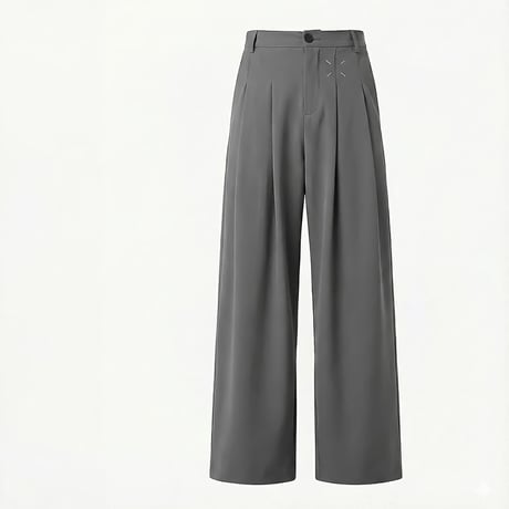 x-detail wide pleat slacks /2color　VM1115