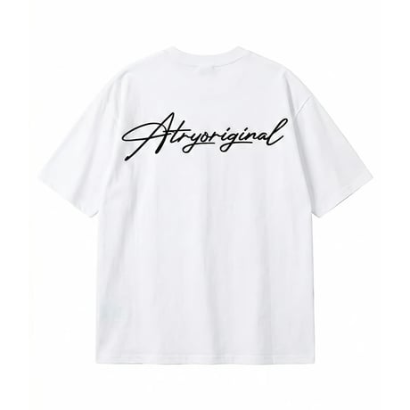 script graphic oversized tee /2color　VM1114