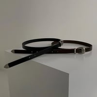 narrow western leather belt /2color　VG1236