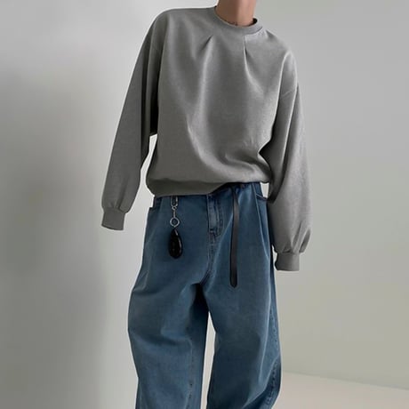 shoulder tuck volume sleeve sweatshirt /2color　VG1168