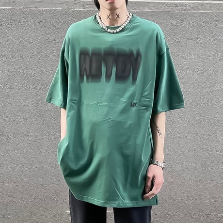 blur logo oversized tee /4color　VM1038