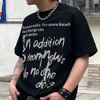 grunge lettering oversized tee /2color　VM1032
