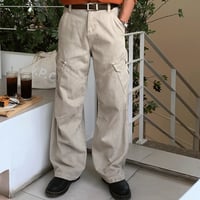 oblique pocket straight cargo pants /3color　VG1117