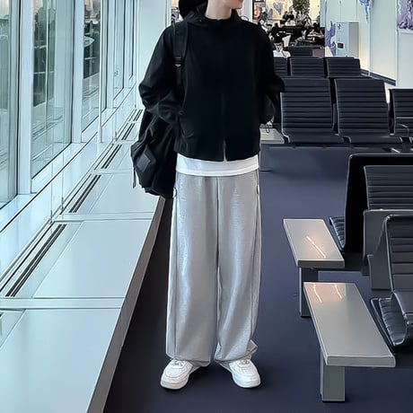 loose seam wide sweat pants /2color　VM1117