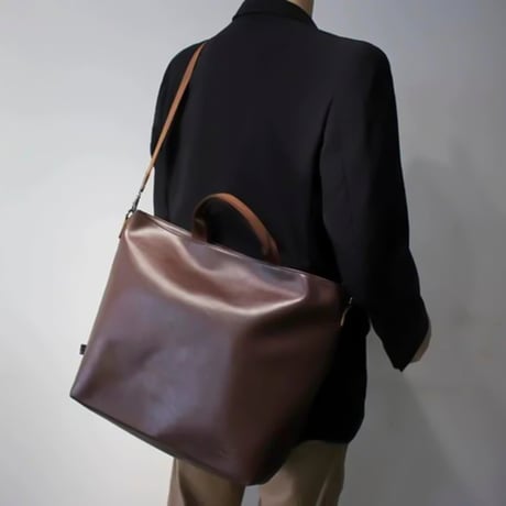 simple leather 2way tote bag /4color　VG1199