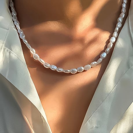 baroque pearl beads necklace　VM1002