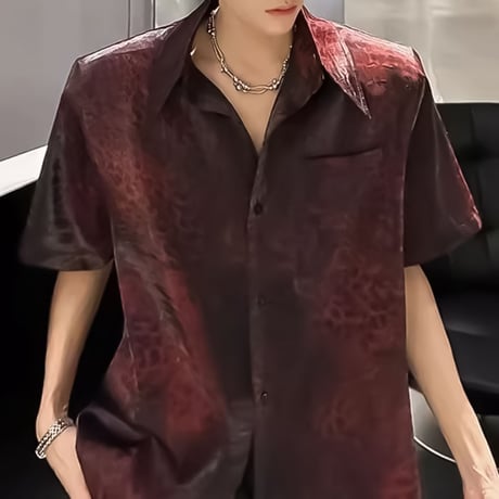shadow animal pattern loose shirt　VM1164