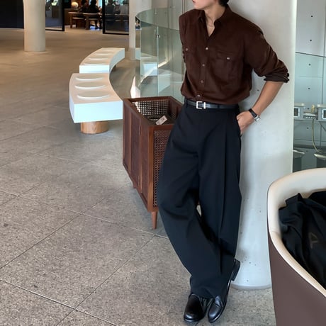 suede western two-pocket shirt /4color　VG1143