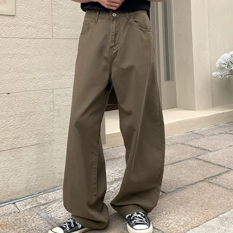 pigment dyed wide straight denim /3color　VG1173