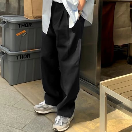 2-tuck wide pants /2color　VG1080