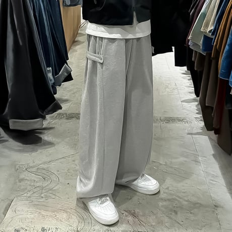 loose seam wide sweat pants /2color　VM1117