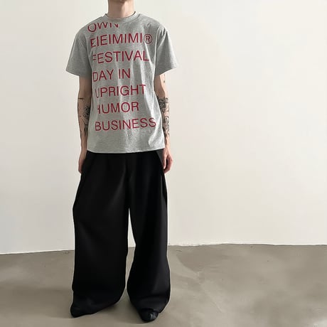 bold typo relaxed tee /2color　VM1036