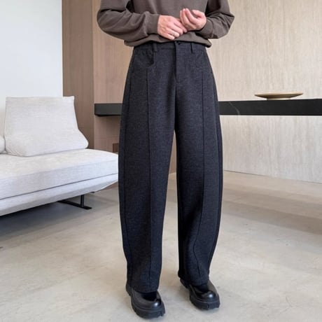 minimal wide seam slacks /2color　VM1152