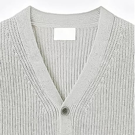 rib knit v-neck cardigan /3color　VG1327
