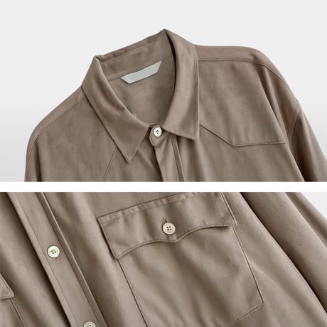 suede western two-pocket shirt /4color　VG1143
